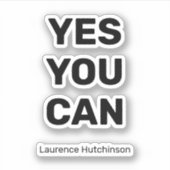 Yesユーシンプルはブラックカラー |かわいいノートパソコン シール (正面)