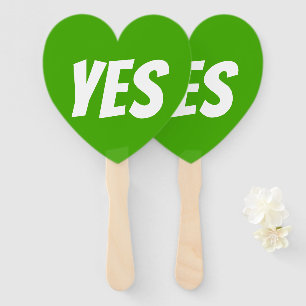 Yes両側グリーンクイズゲーム看板 ハンドファン