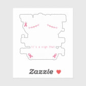 Yes乳がん認識度Piに直面した傷跡だ シール (シート)