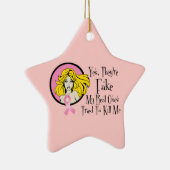 Yes偽の乳がん生存者 セラミックオーナメント (右)