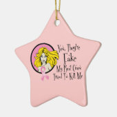 Yes偽の乳がん生存者 セラミックオーナメント (左)