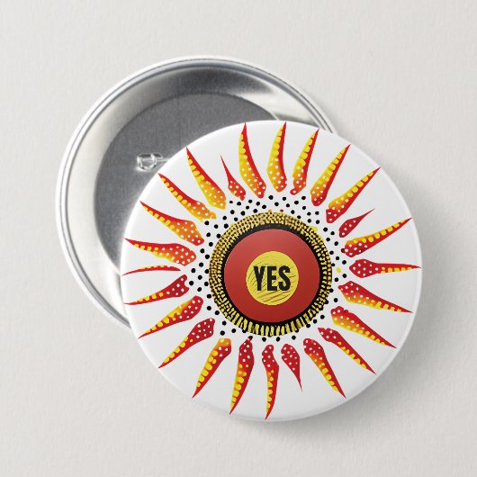 yes先住民の声を議会に投票 缶バッジ (正面&裏面)