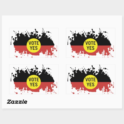 yes先住民の声を議会に投票 長方形シール (シート)