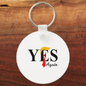 Yes再び7月4日のトランプのオレンジの髪を投票 キーホルダー (正面)