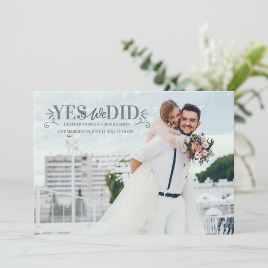 Yes写真の結婚発表 案内状 (スタンド正面)