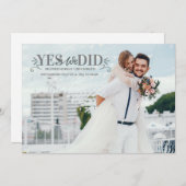 Yes写真の結婚発表 案内状 (正面/裏面)