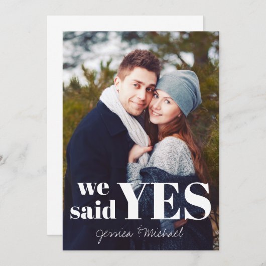 yes写真婚約 招待状 (正面/裏面)