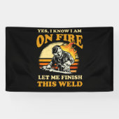 Yes分かってるファイアメタルワーカーウェルダー溶接 横断幕 (横)