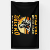 Yes分かってるファイアメタルワーカーウェルダー溶接 横断幕 (縦)