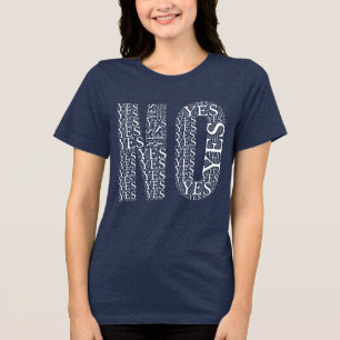 yes力とノー – タイポグラフィ錯覚 トライブレンドTシャツ
