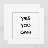 Yes勇気付けられるカードできます 招待状 (正面/裏面)
