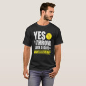 Yes女の子のように投げるソフトボールPlaレッスン Tシャツ (正面フル)