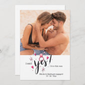 Yes婚約の写真発表 案内状 (正面/裏面)