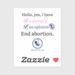 yes子宮、yes説 シール