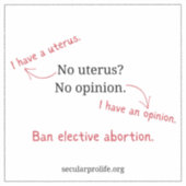 yes子宮yes論 シール (正面)