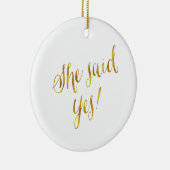 yes引用文金フェイク箔の金属デザイン セラミックオーナメント (右)