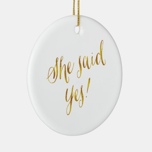 yes引用文金フェイク箔の金属デザイン セラミックオーナメント (右)