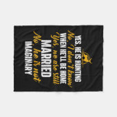 Yes彼は狩りNo彼は想像上ではない – ハンター」 フリースブランケット (正面(横))