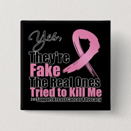 Yes彼らは偽実在の彼らは私を殺そうとした 缶バッジ (正面)