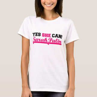 Yes彼女は-スポーティなティーできます Tシャツ