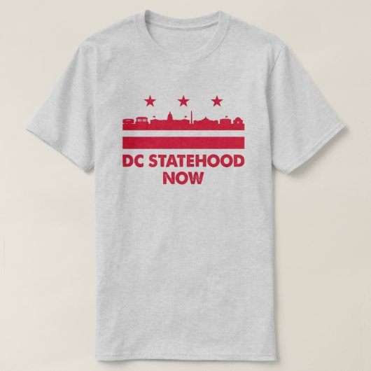 Yes我々はワシントンDC州の現在フラグT-Shi Tシャツ (デザイン正面)