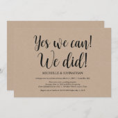 Yes我々は我々のエロペ結婚メント招待状を行うことができる 招待状 (正面/裏面)