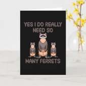 Yes本当にたくさんのフェレットが必要だ カード (黄色い花)