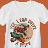 Yes棒に棒の魔女を乗せる Tシャツ