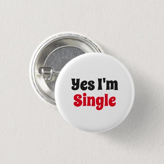 Yes独身の 缶バッジ (正面&裏面)