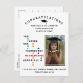 YES確かに彼女はクロスワードSTEMを卒業することができる 案内ポストカード (正面/裏面)