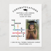 YES確かに彼女はクロスワードSTEMを卒業することができる 案内ポストカード (正面)