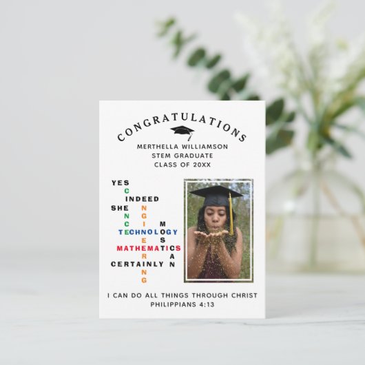 YES確かに彼女はクロスワードSTEMを卒業することができる 案内ポストカード (スタンド正面)