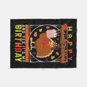 Yes私の誕生日トルコ秋の秋の衣装 フリースブランケット (正面(横))