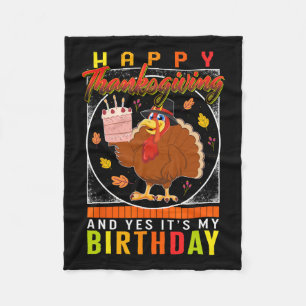 Yes私の誕生日トルコ秋の秋の衣装 フリースブランケット
