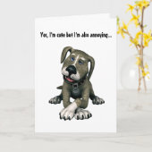 Yes私はかわいいです、しかし… -謝罪かかわいい犬 カード (黄色い花)