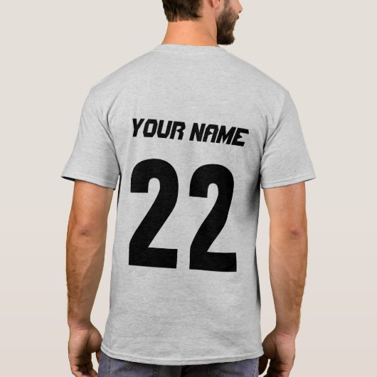 Yes私はアメリカのYes私はバックプリントでサッカーが大好き Tシャツ (裏面)