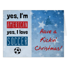 Yes私はアメリカンサッカークリスマスカード