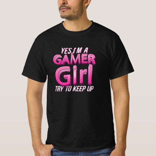 Yes私はゲーマーの女の保子 Tシャツ (正面)