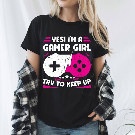 Yes私はゲーマー女の子ビデオゲーマーおもしろいギフトゲーム Tシャツ