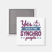 Yes私はシンクロの人々の一人だ マグネット (正面/裏面)