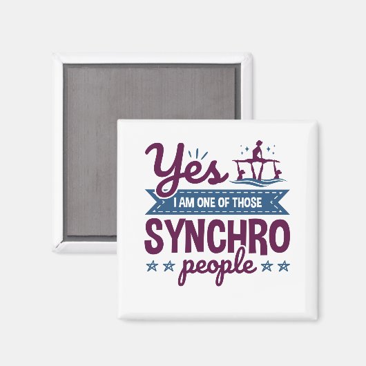Yes私はシンクロの人々の一人だ マグネット (正面/裏面)