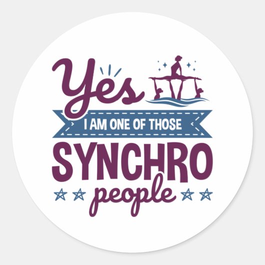 Yes私はシンクロの人々の一人だ ラウンドシール (正面)