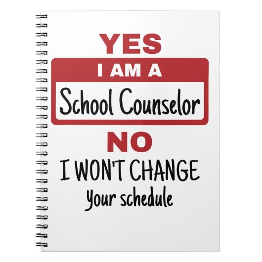 Yes私はスクールカウンセラー変更日程 ノートブック (正面)