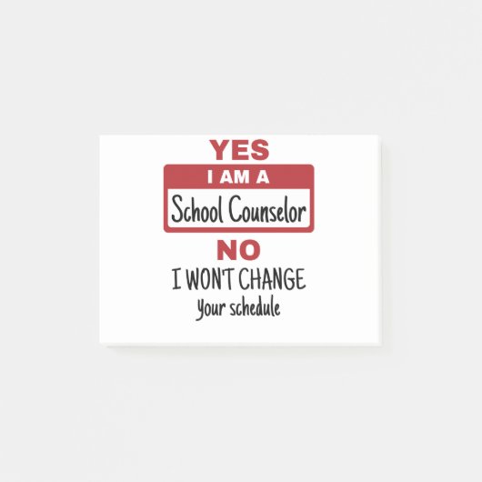 Yes私はスクールカウンセラー変更日程 ポストイット (正面)