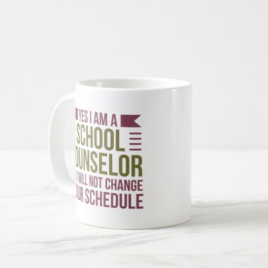 Yes私はスクールカウンセラー、カウンセラーおもしろい引用文 コーヒーマグカップ (正面左)