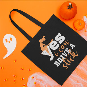 Yes私はスティックの魔女ハロウィーンを駆動不気味できる トートバッグ