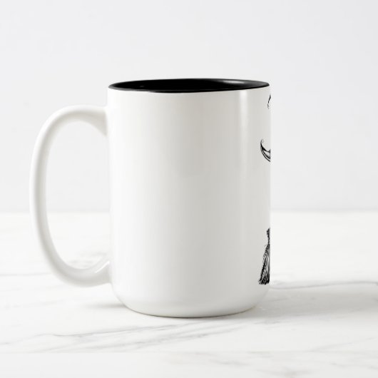 Yes私はスティック面白いハロウィーンのウィットを駆動で不気味きる ツートーンマグカップ (左)