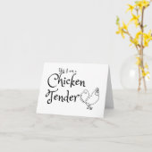 Yes私はチキンテンダーウルースターのアウトライン空白の カード (黄色い花)