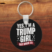 Yes私はトランプの女の子2024選挙を乗り越える キーホルダー (正面)