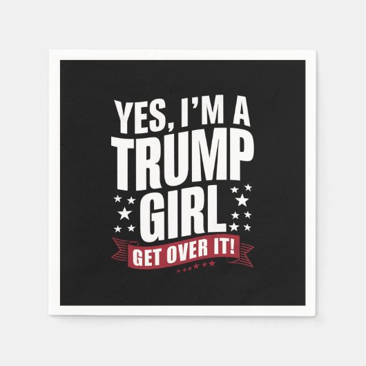 Yes私はトランプの女の子2024選挙を乗り越える スタンダードカクテルナプキン (正面)
